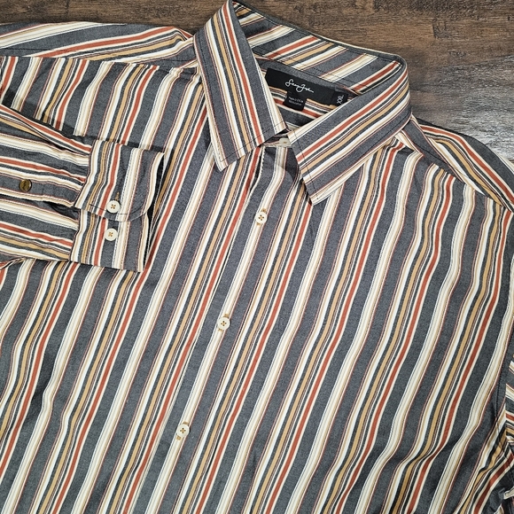 Vintage Sean John Mens XXL Shirt Striped Button Down Long Sleeve Y2K - Picture 1 of 9